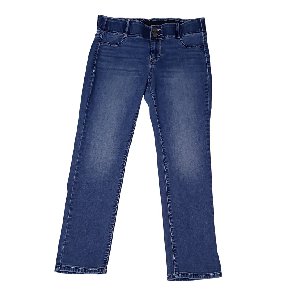 Apt. 9 Tummy Control Womens Straight Leg Jeans‎ Blue  Petite 12PS Elastic Waist